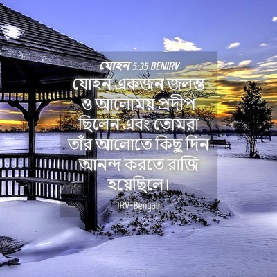 Picture 04 - যোহন 5:35 BENIRV - যোহন একজন জলন্ত ও - Bible Verse Picture