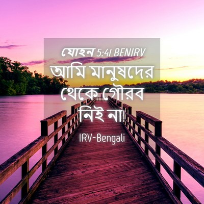 Picture 04 - যোহন 5:41 BENIRV - আমি মানুষদের থেকে - Bible Verse Picture