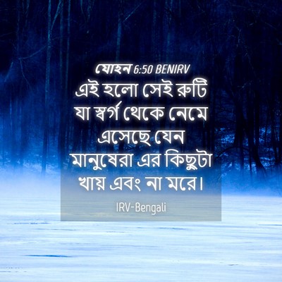Picture 04 - যোহন 6:50 BENIRV - এই হলো সেই রুটি যা - Bible Verse Picture