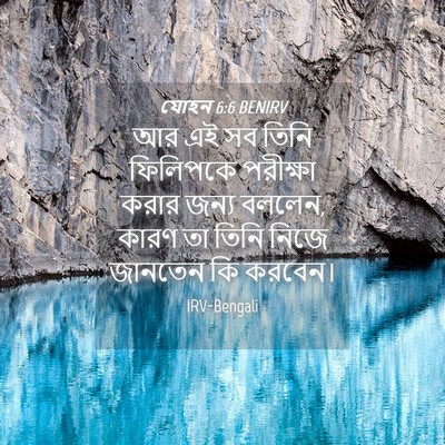 Picture 04 - যোহন 6:6 BENIRV - আর এই সব তিনি - Bible Verse Picture