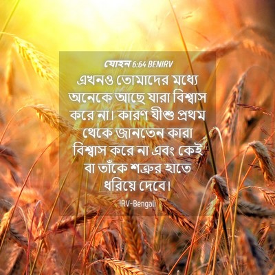 Picture 04 - যোহন 6:64 BENIRV - এখনও তোমাদের - Bible Verse Picture