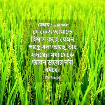 Picture 04 - যোহন 7:38 BENIRV - যে কেউ আমাতে - Bible Verse Picture