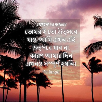 Picture 04 - যোহন 7:8 BENIRV - তোমরাই তো উত্সবে - Bible Verse Picture