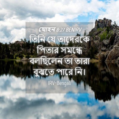Picture 04 - যোহন 8:27 BENIRV - তিনি যে তাদেরকে - Bible Verse Picture