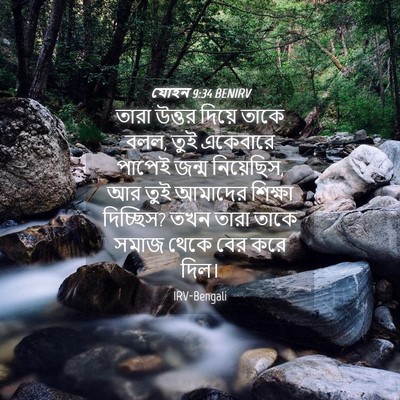 Picture 04 - যোহন 9:34 BENIRV - তারা উত্তর দিয়ে - Bible Verse Picture