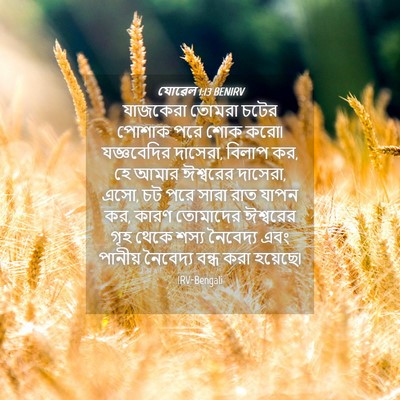 Picture 04 - যোৱেল 1:13 BENIRV - যাজকেরা তোমরা - Bible Verse Picture