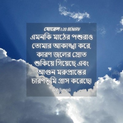 Picture 04 - যোৱেল 1:20 BENIRV - এমনকি মাঠের - Bible Verse Picture