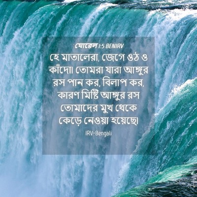 Picture 04 - যোৱেল 1:5 BENIRV - হে মাতালেরা, জেগে - Bible Verse Picture