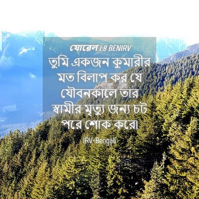 Picture 04 - যোৱেল 1:8 BENIRV - তুমি একজন কুমারীর - Bible Verse Picture