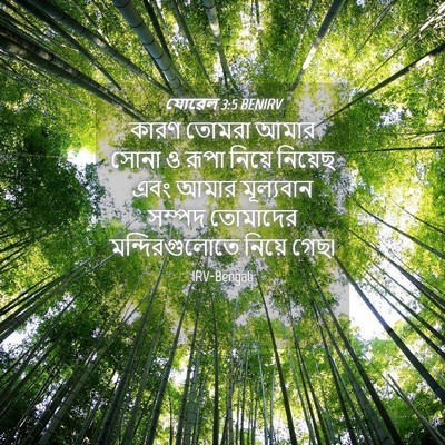 Picture 04 - যোৱেল 3:5 BENIRV - কারণ তোমরা আমার - Bible Verse Picture