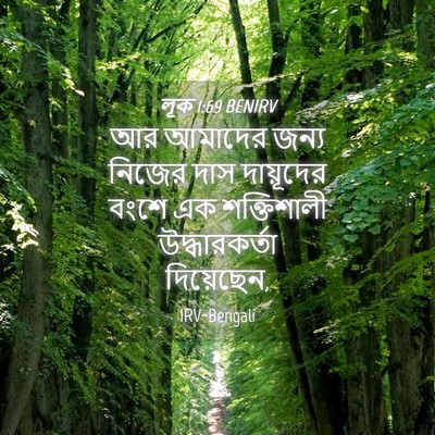 Picture 04 - লূক 1:69 BENIRV - আর আমাদের জন্য - Bible Verse Picture