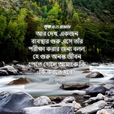 Picture 04 - লূক 10:25 BENIRV - আর দেখ, একজন - Bible Verse Picture