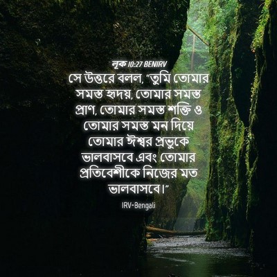 Picture 04 - লূক 10:27 BENIRV - সে উত্তরে বলল, - Bible Verse Picture