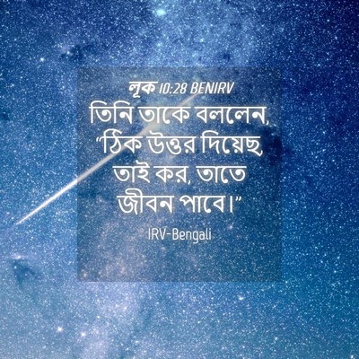 Picture 04 - লূক 10:28 BENIRV - তিনি তাকে বললেন, - Bible Verse Picture