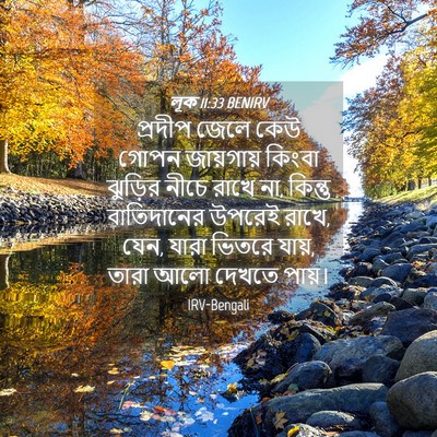 Picture 04 - লূক 11:33 BENIRV - প্রদীপ জেলে কেউ - Bible Verse Picture