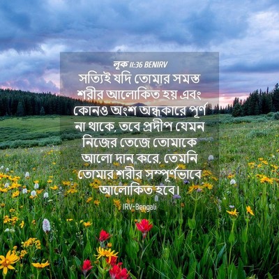 Picture 04 - লূক 11:36 BENIRV - সত্যিই যদি তোমার - Bible Verse Picture