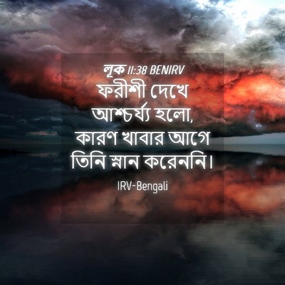 Picture 04 - লূক 11:38 BENIRV - ফরীশী দেখে - Bible Verse Picture