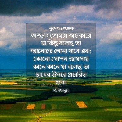 Picture 04 - লূক 12:3 BENIRV - অতএব তোমরা - Bible Verse Picture