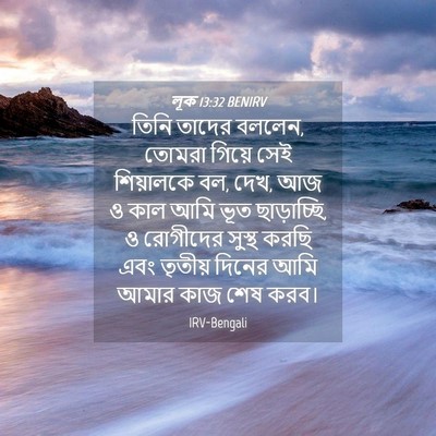 Picture 04 - লূক 13:32 BENIRV - তিনি তাদের বললেন, - Bible Verse Picture