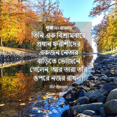 Picture 04 - লূক 14:1 BENIRV - তিনি এক - Bible Verse Picture