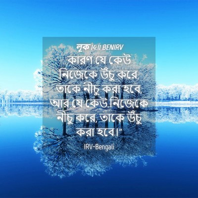 Picture 04 - লূক 14:11 BENIRV - কারণ যে কেউ নিজেকে - Bible Verse Picture