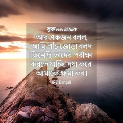 Picture 04 - লূক 14:19 BENIRV - আর একজন বলল, আমি - Bible Verse Picture
