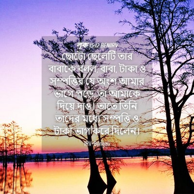 Picture 04 - লূক 15:12 BENIRV - ছোটো ছেলেটি তার - Bible Verse Picture