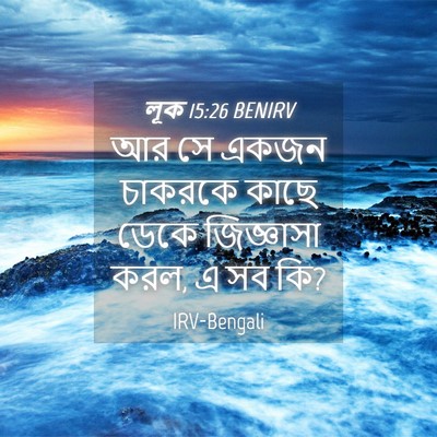 Picture 04 - লূক 15:26 BENIRV - আর সে একজন চাকরকে - Bible Verse Picture