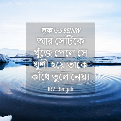 Picture 04 - লূক 15:5 BENIRV - আর সেটিকে খুঁজে - Bible Verse Picture