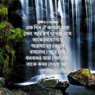 Picture 04 - লূক 16:22 BENIRV - এক দিন ঐ কাঙাল মারা - Bible Verse Picture