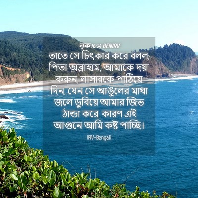 Picture 04 - লূক 16:24 BENIRV - তাতে সে চিৎকার করে - Bible Verse Picture