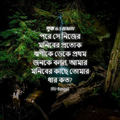 Picture 04 - লূক 16:5 BENIRV - পরে সে নিজের - Bible Verse Picture