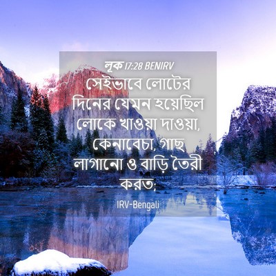 Picture 04 - লূক 17:28 BENIRV - সেইভাবে লোটের - Bible Verse Picture