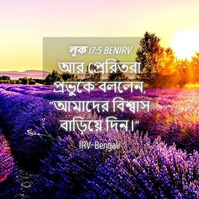 Picture 04 - লূক 17:5 BENIRV - আর প্রেরিতরা - Bible Verse Picture