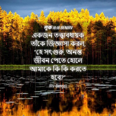 Picture 04 - লূক 18:18 BENIRV - একজন - Bible Verse Picture