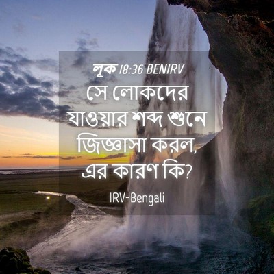 Picture 04 - লূক 18:36 BENIRV - সে লোকদের যাওয়ার - Bible Verse Picture