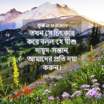 Picture 04 - লূক 18:38 BENIRV - তখন সে চিৎকার করে - Bible Verse Picture