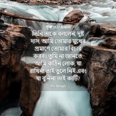 Picture 04 - লূক 19:22 BENIRV - তিনি তাকে বললেন, - Bible Verse Picture