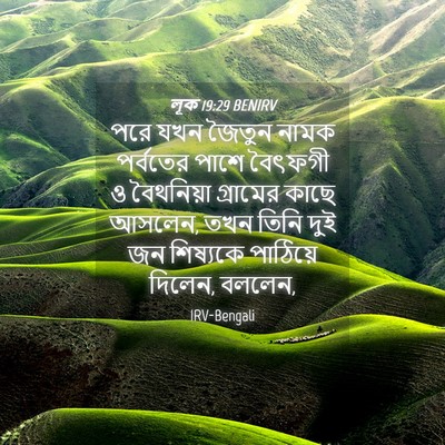 Picture 04 - লূক 19:29 BENIRV - পরে যখন জৈতুন নামক - Bible Verse Picture