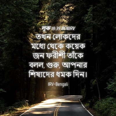 Picture 04 - লূক 19:39 BENIRV - তখন লোকদের মধ্যে - Bible Verse Picture