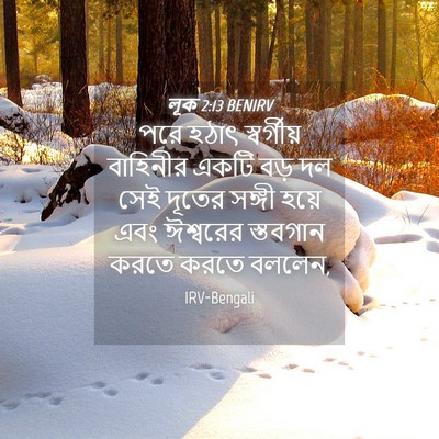 Picture 04 - লূক 2:13 BENIRV - পরে হঠাৎ - Bible Verse Picture