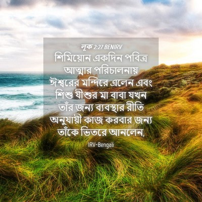 Picture 04 - লূক 2:27 BENIRV - শিমিয়োন একদিন - Bible Verse Picture