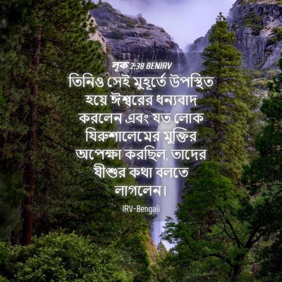 Picture 04 - লূক 2:38 BENIRV - তিনিও সেই - Bible Verse Picture