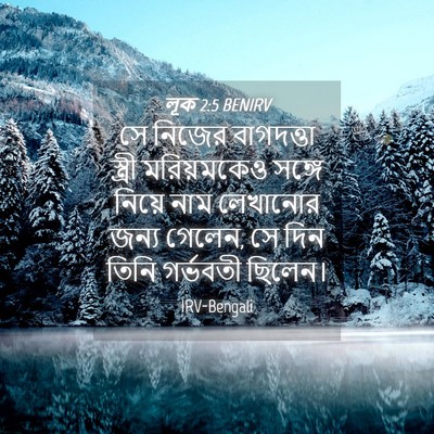 Picture 04 - লূক 2:5 BENIRV - সে নিজের বাগদত্তা - Bible Verse Picture