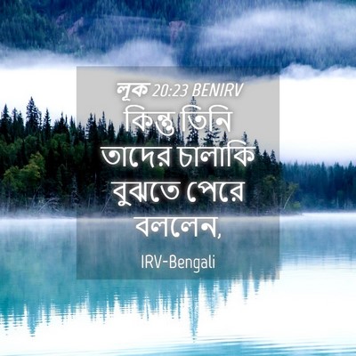 Picture 04 - লূক 20:23 BENIRV - কিন্তু তিনি তাদের - Bible Verse Picture