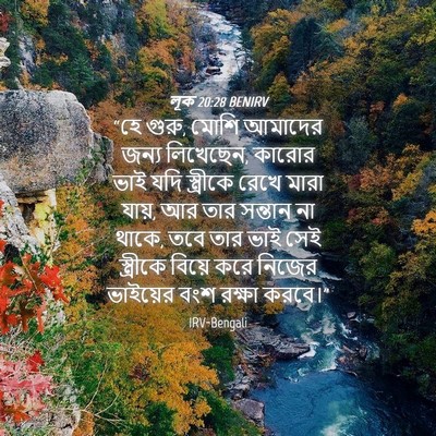 Picture 04 - লূক 20:28 BENIRV - “হে গুরু, মোশি - Bible Verse Picture