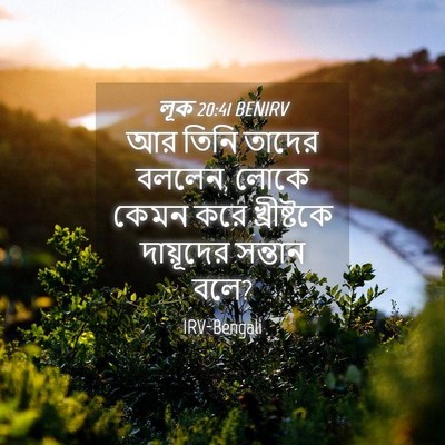 Picture 04 - লূক 20:41 BENIRV - আর তিনি তাদের - Bible Verse Picture