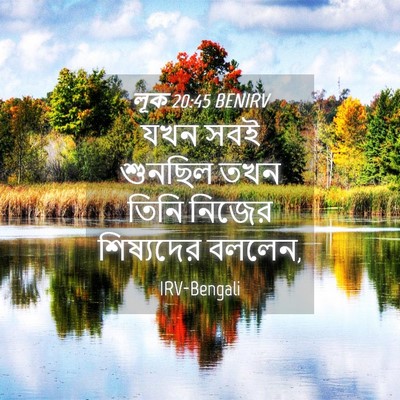 Picture 04 - লূক 20:45 BENIRV - যখন সবই শুনছিল তখন - Bible Verse Picture