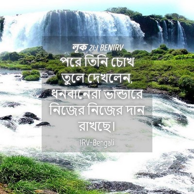 Picture 04 - লূক 21:1 BENIRV - পরে তিনি চোখ তুলে - Bible Verse Picture
