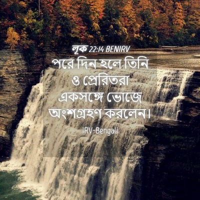 Picture 04 - লূক 22:14 BENIRV - পরে দিন হলে তিনি ও - Bible Verse Picture